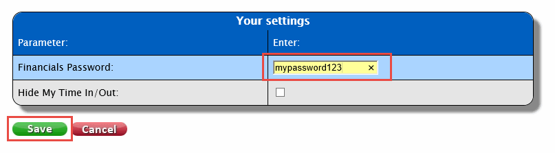 Settings Screen